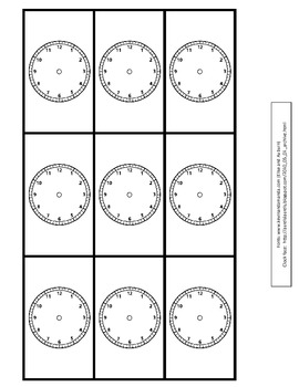 Clock Concentration/Memory, Telling Time by Stacey Maxson | TpT