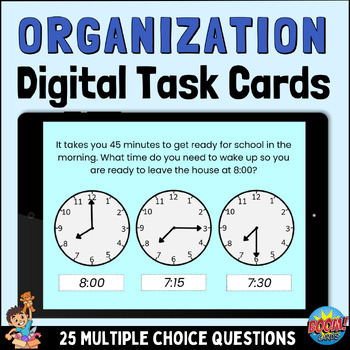 Task boxes for special education digital clock