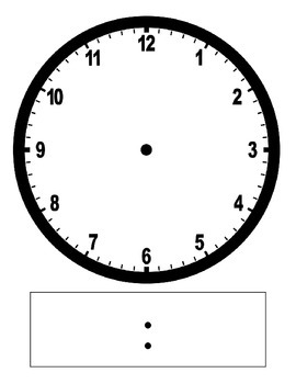 Clock Face - Digital and Analog - Blank by Mr Superman School Store