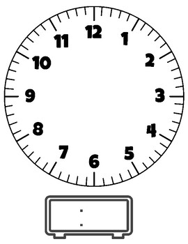 Preview of Free Clock Face - Digital and Analog - Blank Template - Clip Art - 4K Quality