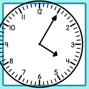 Clock Faces - Simple Telling Time Transparent - Every 5 Minutes - Math ...