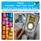 Clock Flashlight Light Table Cards Read the Time and Write