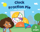 Clock Fraction Pie Math Manipulative, Pre/Kinder, Homescho