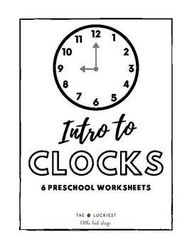 clock intro for preschoolers 6 pages of clock worksheets preschool printable