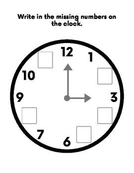 Clock Intro for Preschoolers / 6 Pages of Clock Worksheets / Preschool ...