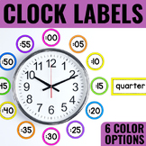 Clock Labels | Bright Classroom Decor | Clock Display for 