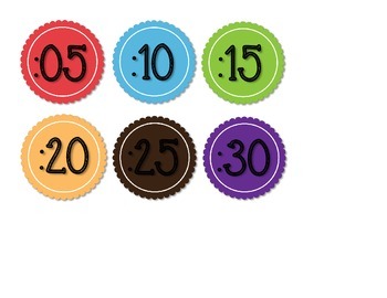 Preview of Clock Labels Freebie!