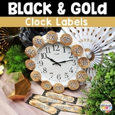 Clock Labels- Gold and Black