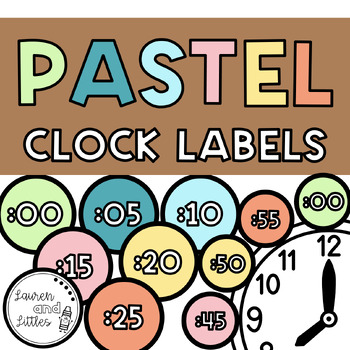 Preview of Clock Labels - Pastel