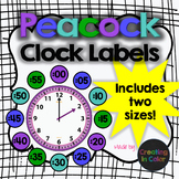 Clock Labels - Classroom Decor - Peacock