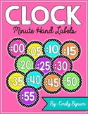 Clock Labels (Polka Dot/Bright Colors!) -- FREEBIE!