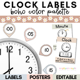 Clock Labels | Telling Time Posters | Clock Posters | Labe