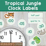 Jungle Animals Boho Clock Number Labels for Classroom - Ed