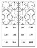 Clock Matching Game - Digital and Analog Time Hour - Print & Cut