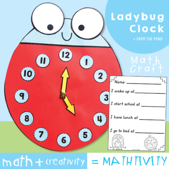 Preview of Clock Math Craft | Ladybug