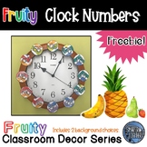 Clock Number Labels - Fruity Classroom Decor