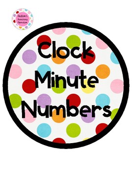 Preview of Clock Numbers - Minutes and Time Words (quarter past, half past, quarter to)