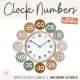 Clock Numbers | Modern Jungle Classroom Decor