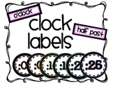 Clock Numbers/Labels {Freebie}