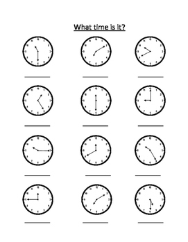 clock practice by erin gunderson teachers pay teachers