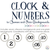 Clock Signs & Numbers 1-36: Chevron