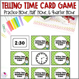 Telling Time - Hour and Half Hour - Math Game - Analog and