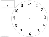 Blank Clock Template Worksheets & Teaching Resources | TpT