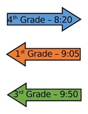 Clock Times Labels - Daily Schedule or Special Area (editable)