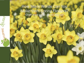 Preview of How Many Words Can You Make from Spring Flowers?