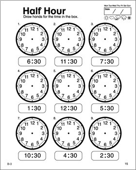 clock worksheets by donalds english classroom tpt