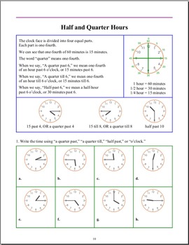 clock and time common core grade 3 distance learning by maria miller