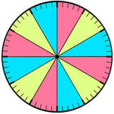 Clock face that separates the hour by colors- FREE visual 