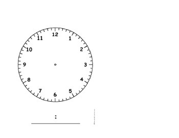 Preview of Clock for Morning Meeting Saxon Math