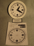 Clock for learning to tell time. Paper Plate Fun Craft Art. FREE