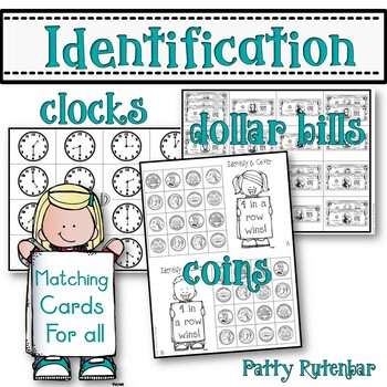 Preview of Clocks, Coins, and Dollar Bills Identification Games 