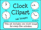 Clocks Telling Time Clip Art 5 Minute Intervals {146 images}