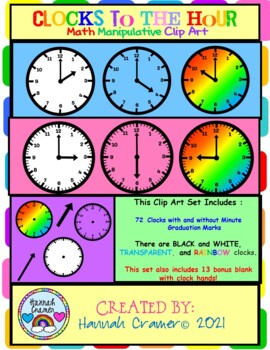 ETA Cuisenaire Set of 10 Clock Dials Math Manipulatives Telling Time Clocks NEW 