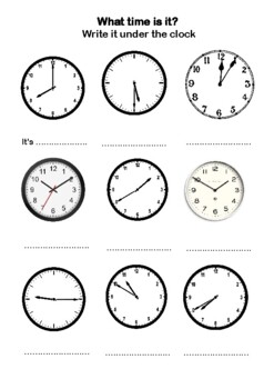 Preview of Clocks and Time practice worksheets