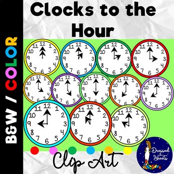 Preview of Clocks to the Hour Clip Art