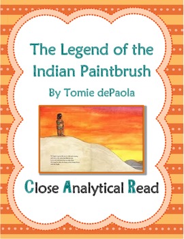 Preview of Close Analytical Read of The Legend of the Indian Paint Brush by Tomie dePaola