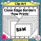 Close Edge Borders Paw Prints - Borders with a Paw Print C