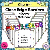 Close Edge Star Borders - Multicolor Star Close Edge Borde