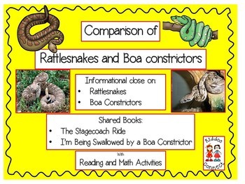 Preview of Close Informational Reading - Rattlesnakes and Boa Constrictors with Activities