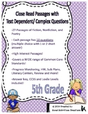 27 Close Read Comprehension Passages with Text Dependent Q