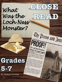 Loch Ness Monster Close Read