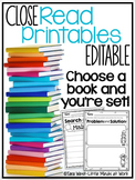 Close Read Printables EDITABLE