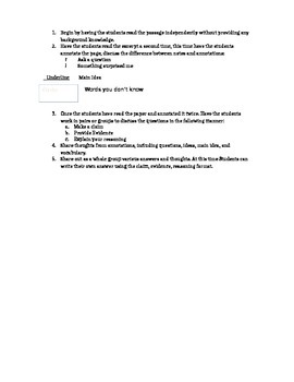 Holes Close Reading and Text-Dependent Questions