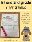Close Reading 1st and 2nd Grade Comprehension Passages