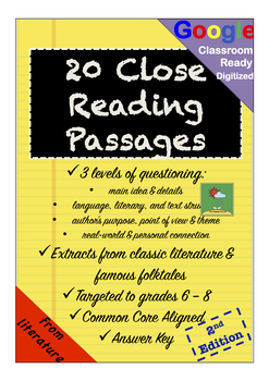 Preview of Reading Comprehension Passages and Questions | Distance Learning | Google