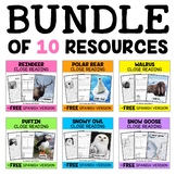 Arctic Animal Close Reading Passages Bundle + FREE Spanish